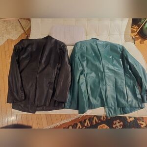 Mens Sz 43R Faux Leather Sport Coat
